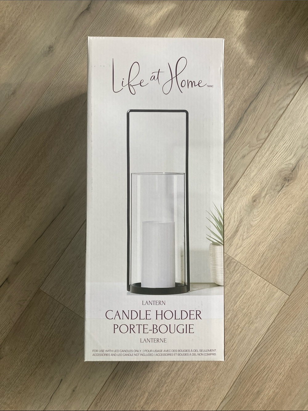 Black Lantern LED Candle Holder BNIB